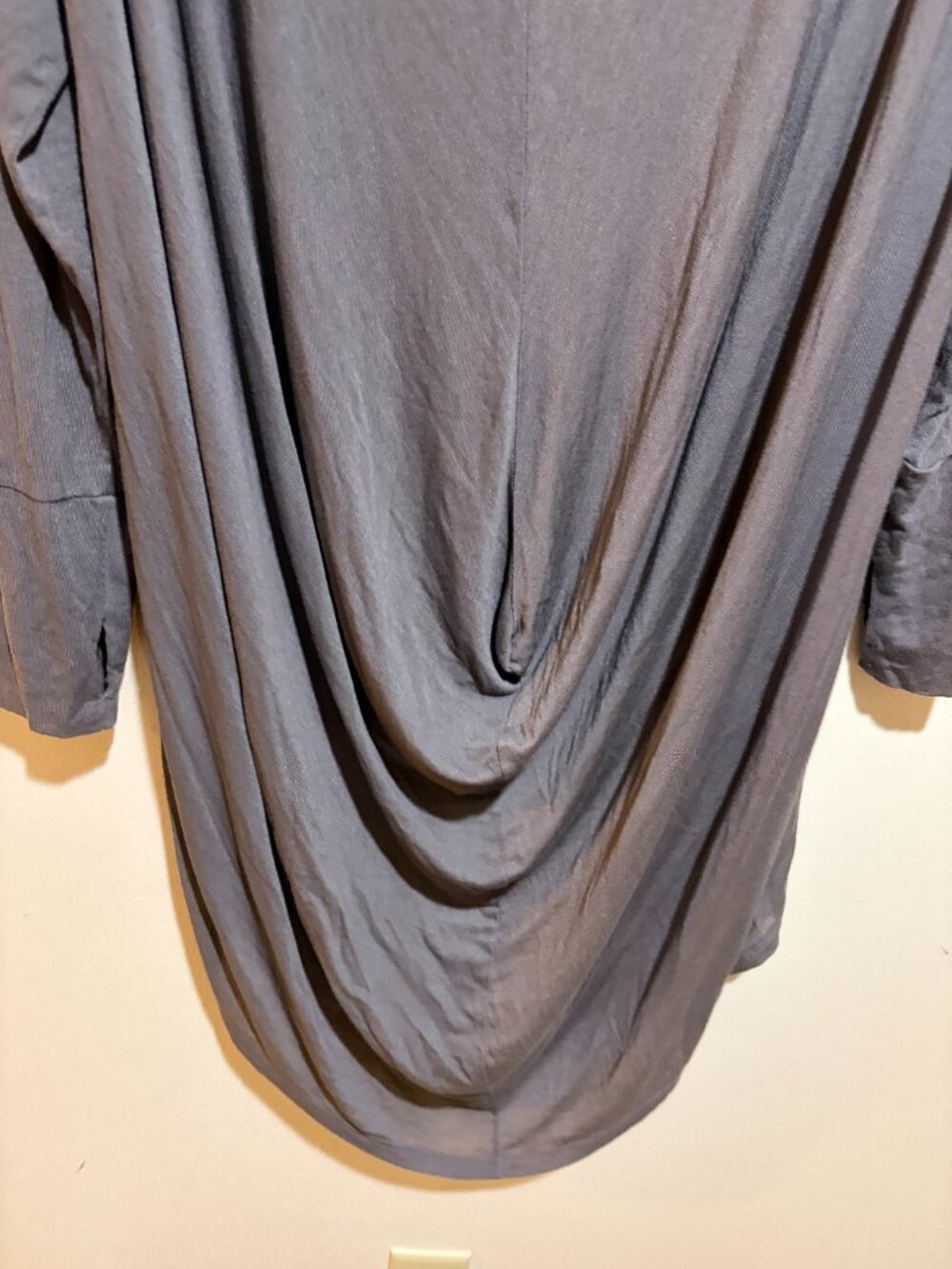 Marcella Oslo Tunic Sheer European Jersey Hooded Tunic Anthracite Long Sleeve - Picture 16 of 16